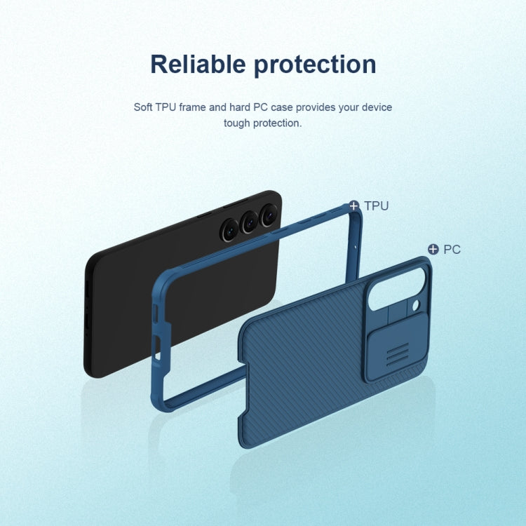 For Samsung Galaxy S23+ 5G NILLKIN Black Mirror Pro Series Camshield Phone Case(Blue) - Galaxy S23+ 5G Cases by NILLKIN | Online Shopping UK | buy2fix