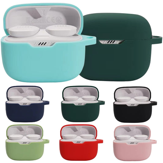 For JBL T230NC TWS Wireless Earphone Silicone Protective Case(Matcha Green) by buy2fix