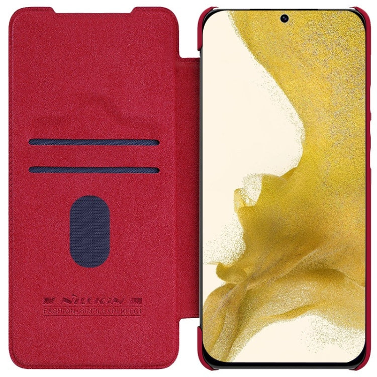 For Samsung Galaxy S23 5G NILLKIN QIN Series Pro Sliding Camera Cover Design Leather Phone Case(Red) - Galaxy S23 5G Cases by NILLKIN | Online Shopping UK | buy2fix