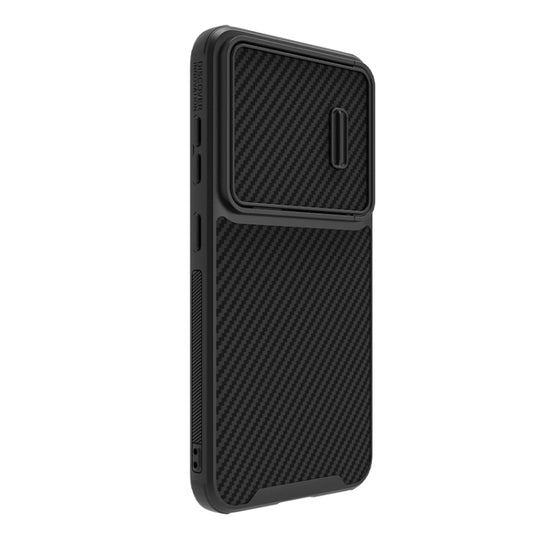 For Samsung Galaxy S23+ 5G NILLKIN Synthetic Fiber Camshield Phone Case(Black) by NILLKIN