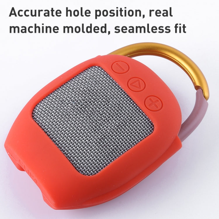 For JBL Clip 4 Wireless Bluetooth Speaker Silicone Protective Case(Black) - Protective Case by buy2fix | Online Shopping UK | buy2fix
