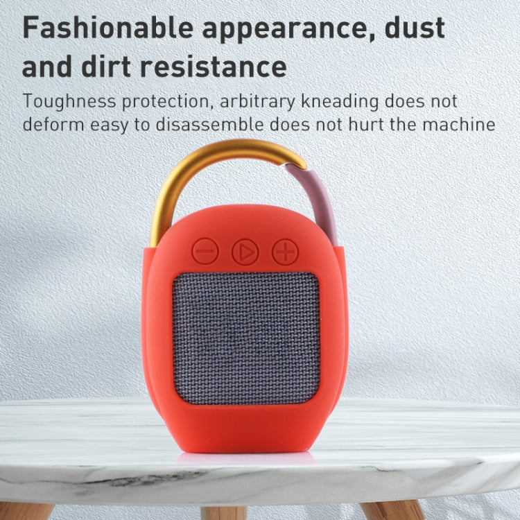 For JBL Clip 4 Wireless Bluetooth Speaker Silicone Protective Case(Black) - Protective Case by buy2fix | Online Shopping UK | buy2fix