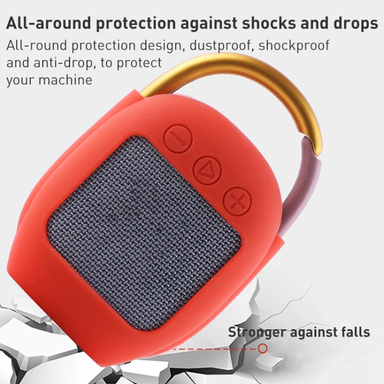 For JBL Clip 4 Wireless Bluetooth Speaker Silicone Protective Case(Black) - Protective Case by buy2fix | Online Shopping UK | buy2fix
