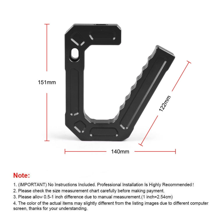 For Jeep Wrangler JK 2007-2018 Car Modification Aluminum Interior Handle(Black) - Door Handles by buy2fix | Online Shopping UK | buy2fix
