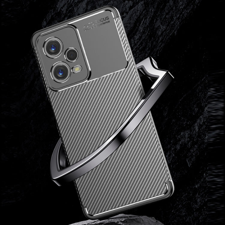 For Xiaomi Redmi Note 12 Global/Poco X5 Carbon Fiber Texture Shockproof TPU Phone Case(Black) by buy2fix