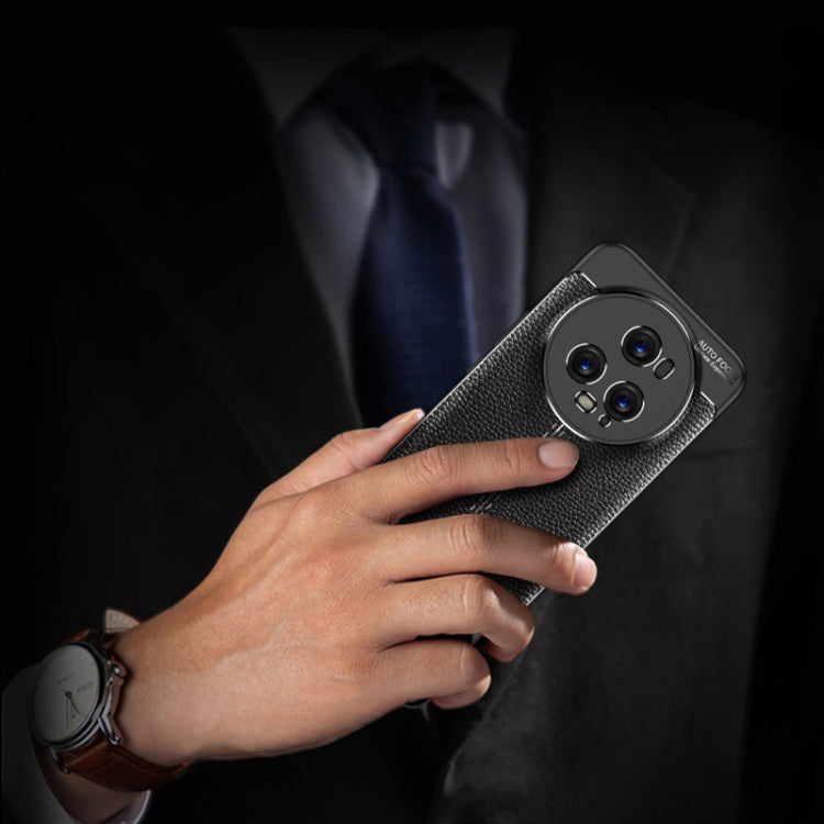 For Honor Magic5 Pro Litchi Texture Shockproof TPU Phone Case(Blue) by buy2fix