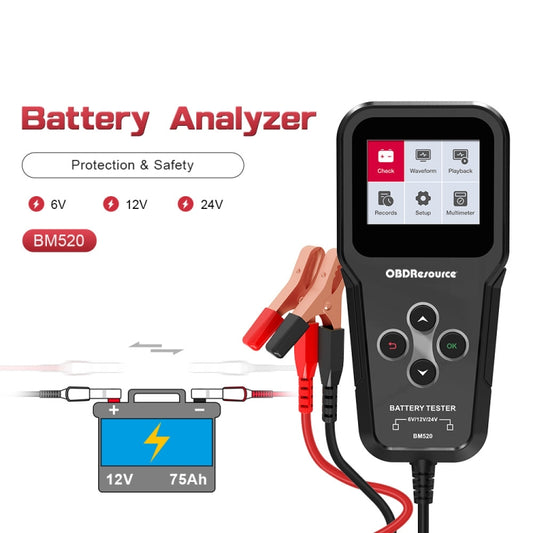 OBDResource BM520 6V 12V Car Digital Load Battery Tester - Code Readers & Scan Tools by buy2fix | Online Shopping UK | buy2fix