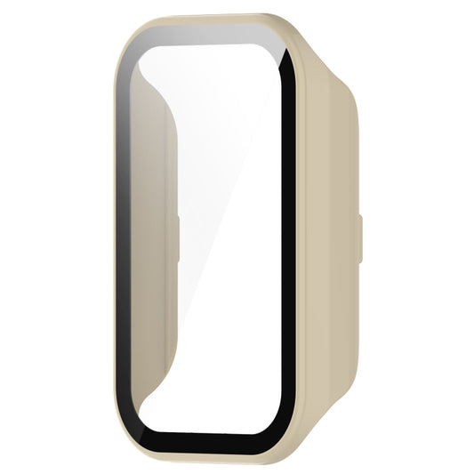 For Redmi Band 2 PC+ Tempered Film Integrated Watch Protective Case(Ivory White) by buy2fix