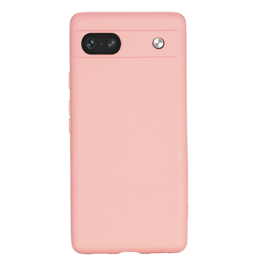For Google Pixel 7a Pure Color Liquid Silicone Shockproof Phone Case(Pink) by buy2fix