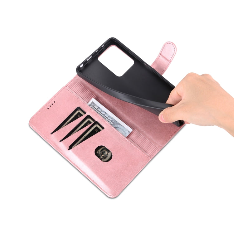 For Xiaomi Redmi Note 12 5G Global / China / Poco X5 AZNS Skin Feel Calf Texture Flip Leather Phone Case(Rose Gold) - Xiaomi Cases by AZNS | Online Shopping UK | buy2fix