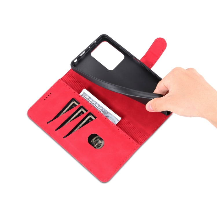 For Xiaomi Redmi Note 12 Pro 5G Global / China / Note 12 Pro 5G Speed / Poco X5 Pro AZNS Skin Feel Calf Texture Flip Leather Phone Case(Red) by AZNS