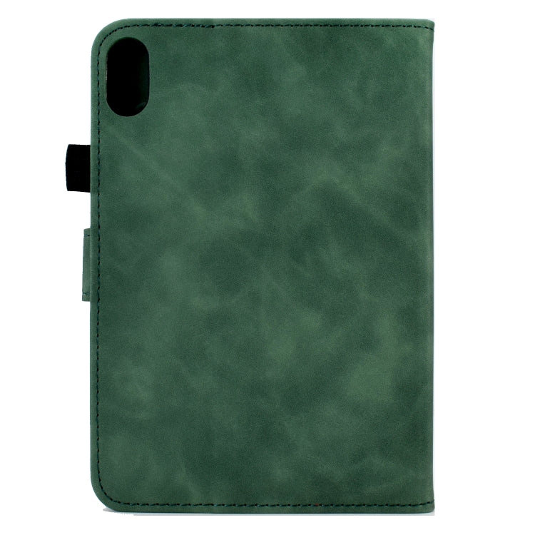Peony Butterfly Embossed Leather Smart Tablet Case For iPad mini 2024 / mini 6(Green) - iPad mini 6 Cases by buy2fix | Online Shopping UK | buy2fix