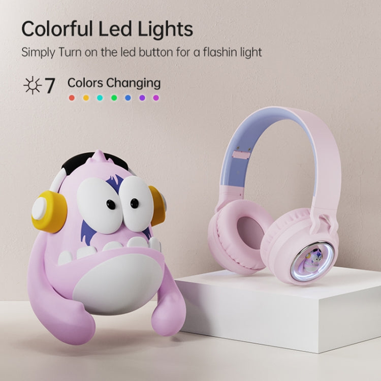 Q1 Headphones Monster Kids Over-Ear Bluetooth Earphones(Blue) - Apple Accessories by buy2fix | Online Shopping UK | buy2fix