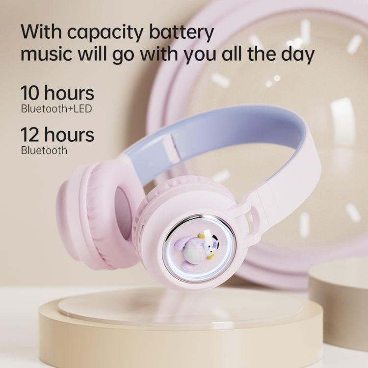 Q1 Headphones Monster Kids Over-Ear Bluetooth Earphones(Pink) - Headset & Headphone by buy2fix | Online Shopping UK | buy2fix
