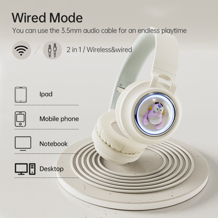 Q1 Headphones Monster Kids Over-Ear Bluetooth Earphones(Apricot) - Apple Accessories by buy2fix | Online Shopping UK | buy2fix
