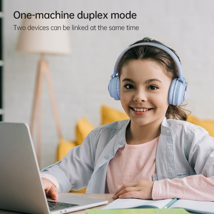 Q1 Headphones Monster Kids Over-Ear Bluetooth Earphones(Pink) - Headset & Headphone by buy2fix | Online Shopping UK | buy2fix