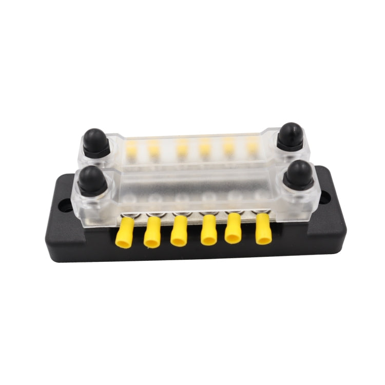 CP-3024 150A 12-48V RV Yacht Double-row 6-way Busbar with 16pcs Terminals(Black) - Booster Cable & Clip by buy2fix | Online Shopping UK | buy2fix