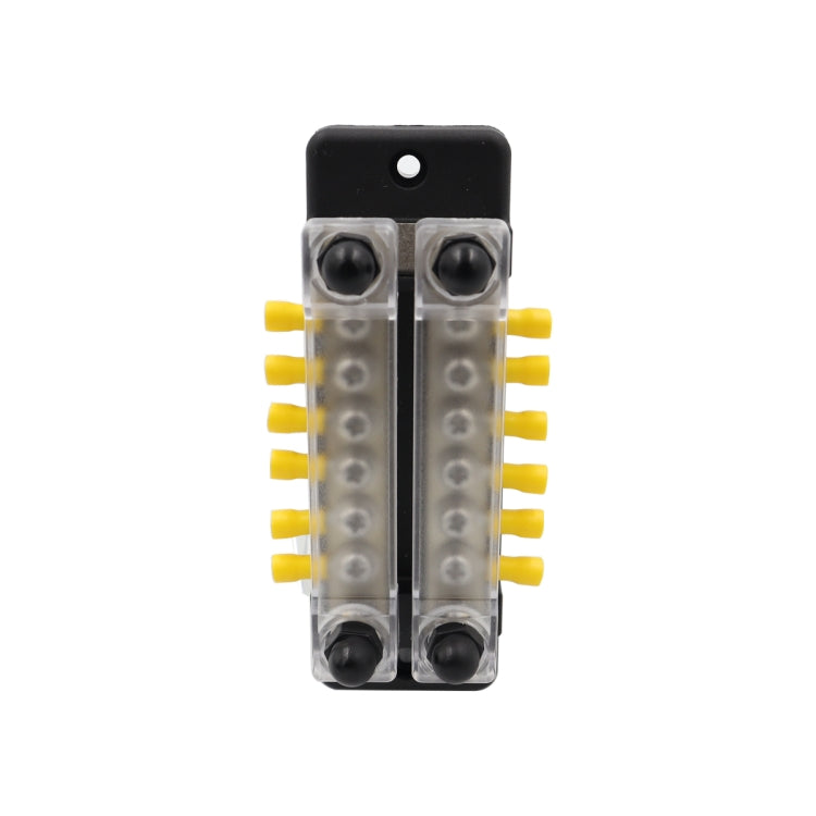 CP-3024 150A 12-48V RV Yacht Double-row 6-way Busbar with 16pcs Terminals(Black) - Booster Cable & Clip by buy2fix | Online Shopping UK | buy2fix