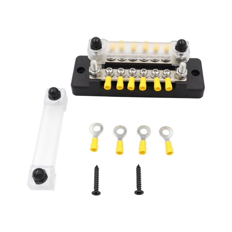 CP-3024 150A 12-48V RV Yacht Double-row 6-way Busbar with 16pcs Terminals(Black) - Booster Cable & Clip by buy2fix | Online Shopping UK | buy2fix
