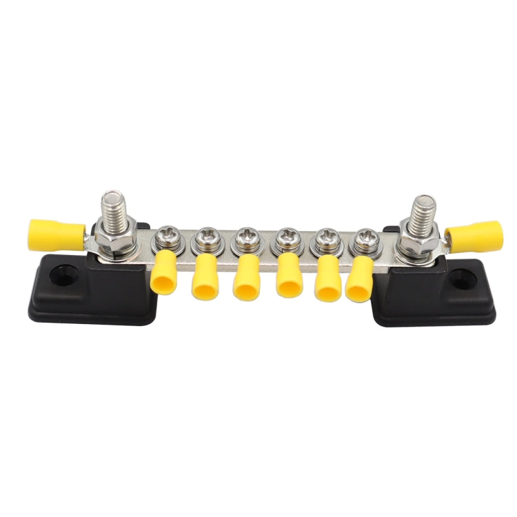 CP-3050 150A 12-48V RV Yacht 6-way Busbar with 8pcs Terminals(Black) - Booster Cable & Clip by buy2fix | Online Shopping UK | buy2fix