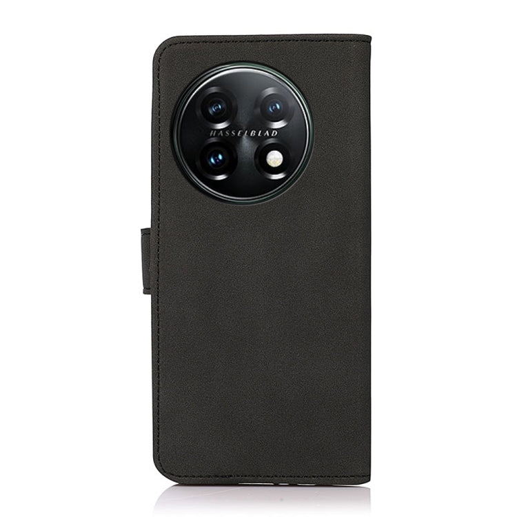 For OnePlus 11 5G KHAZNEH Matte Texture Leather Phone Case(Black) - OnePlus Cases by buy2fix | Online Shopping UK | buy2fix