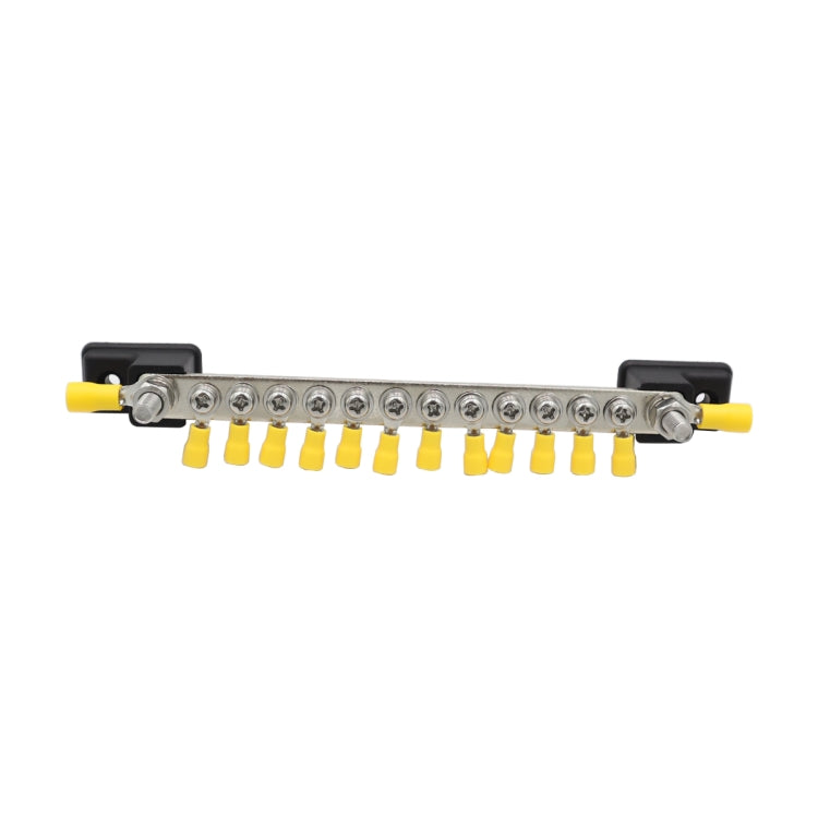 CP-3051 150A 12-48V RV Yacht 12-way Busbar with 14pcs Terminals(Black) - Booster Cable & Clip by buy2fix | Online Shopping UK | buy2fix