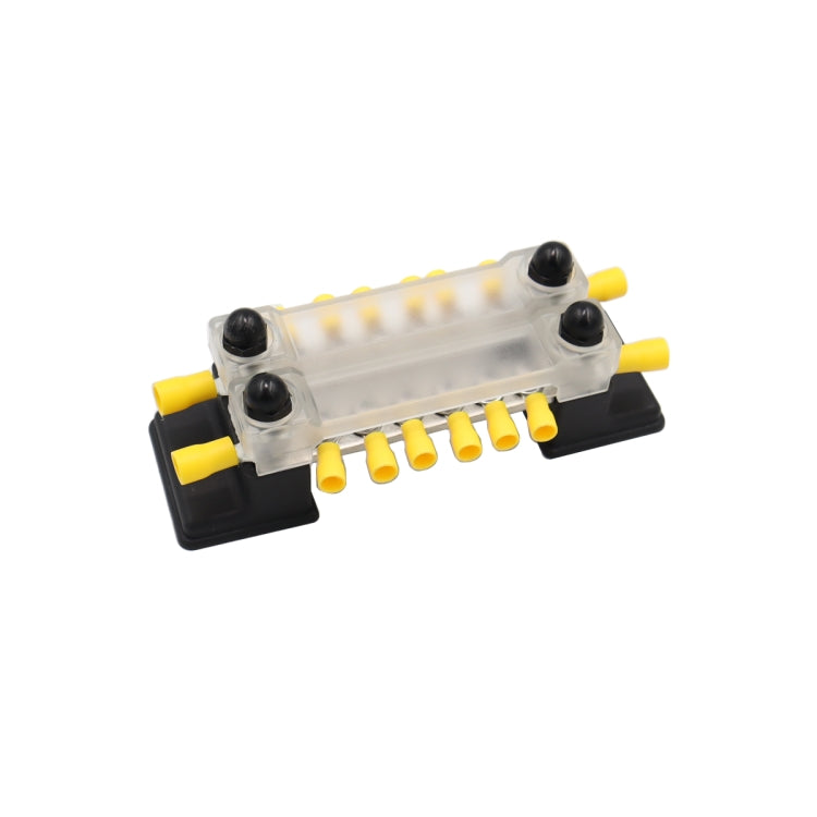 CP-3052 150A 12-48V RV Yacht Double-row 6-way Busbar with 16pcs Terminals(Black) - Booster Cable & Clip by buy2fix | Online Shopping UK | buy2fix