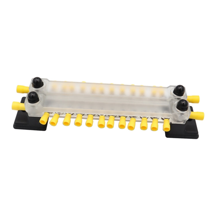 CP-3053 150A 12-48V RV Yacht Double-row 12-way Busbar with 28pcs Terminals(Black) - Booster Cable & Clip by buy2fix | Online Shopping UK | buy2fix
