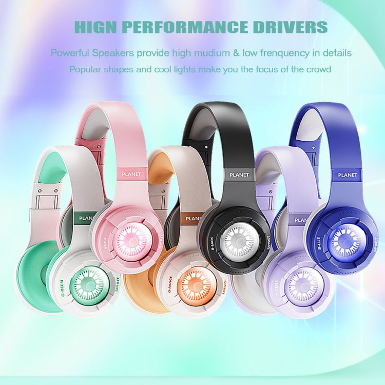 KE25 RGB Light Wireless Stereo Music Bluetooth Headset(Pink) - Apple Accessories by buy2fix | Online Shopping UK | buy2fix
