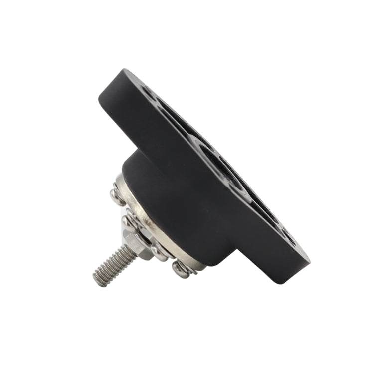 1/4 inch M6 RV Yacht 8-way Terminal Stud with 2 M5x20 Screws(Black) - Booster Cable & Clip by buy2fix | Online Shopping UK | buy2fix