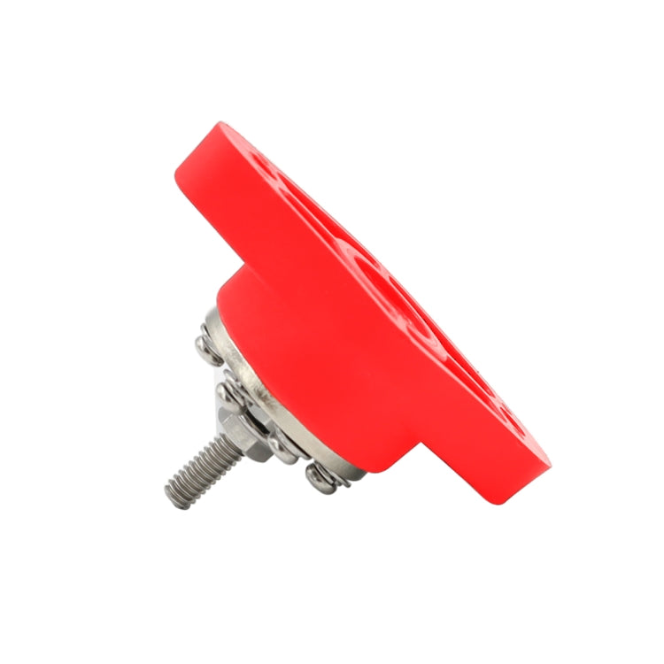 1/4 inch M6 RV Yacht 8-way Terminal Stud with 2 M5x20 Screws(Red) - Booster Cable & Clip by buy2fix | Online Shopping UK | buy2fix