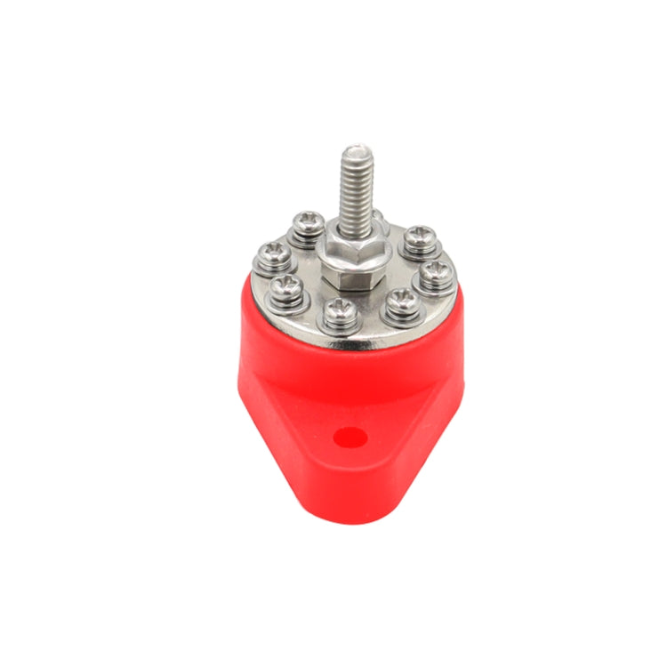 1/4 inch M6 RV Yacht 8-way Terminal Stud with 2 M5x20 Screws(Red) - Booster Cable & Clip by buy2fix | Online Shopping UK | buy2fix