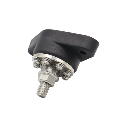 3/8 inch M10 RV Yacht 8-way Terminal Stud with 2 M5x20 Screws(Black) - Booster Cable & Clip by buy2fix | Online Shopping UK | buy2fix