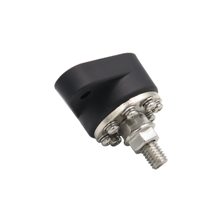 3/8 inch M10 RV Yacht 8-way Terminal Stud with 2 M5x20 Screws(Black) - Booster Cable & Clip by buy2fix | Online Shopping UK | buy2fix