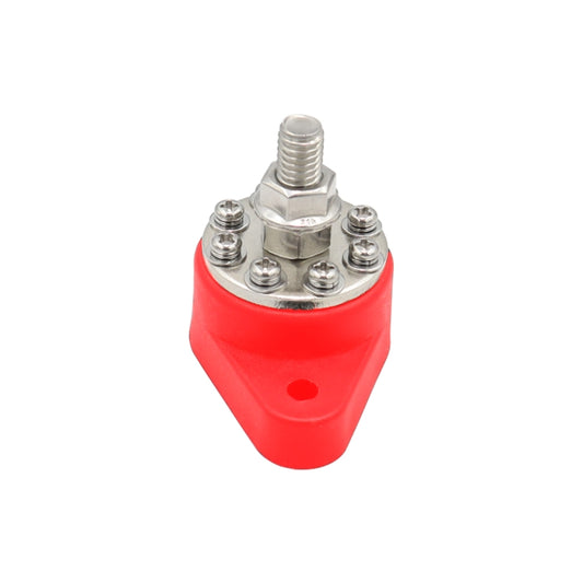 3/8 inch M10 RV Yacht 8-way Terminal Stud with 2 M5x20 Screws(Red) - Booster Cable & Clip by buy2fix | Online Shopping UK | buy2fix