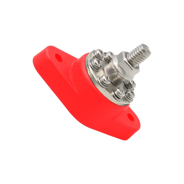 3/8 inch M10 RV Yacht 8-way Terminal Stud with 2 M5x20 Screws(Red) - Booster Cable & Clip by buy2fix | Online Shopping UK | buy2fix