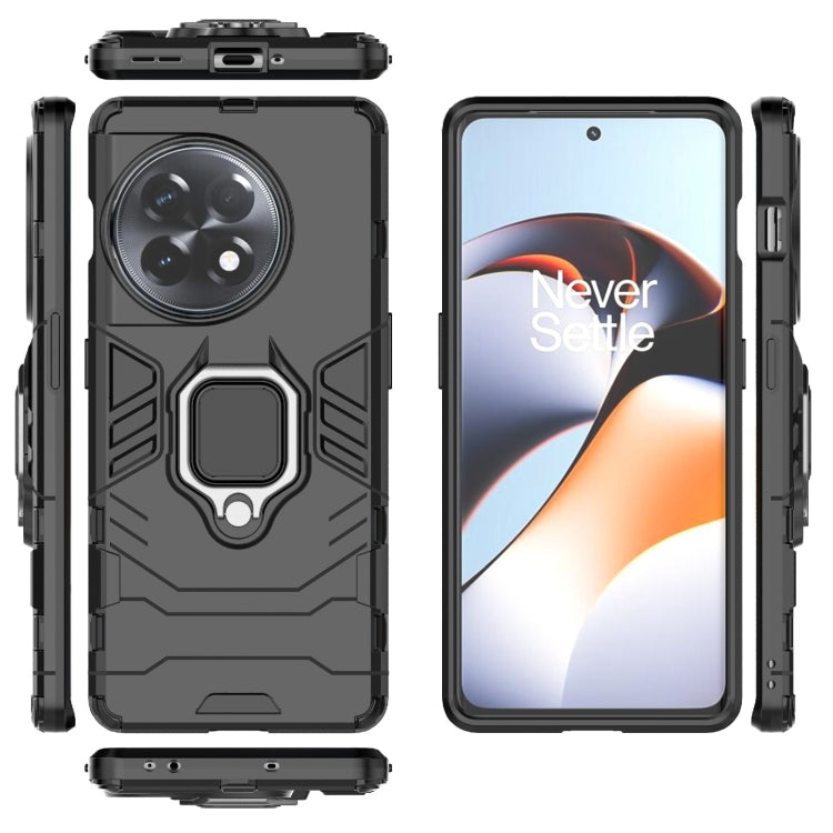For OnePlus Ace 2 / 11R Magnetic Ring Holder PC + TPU Phone Case(Black) - OnePlus Cases by buy2fix | Online Shopping UK | buy2fix