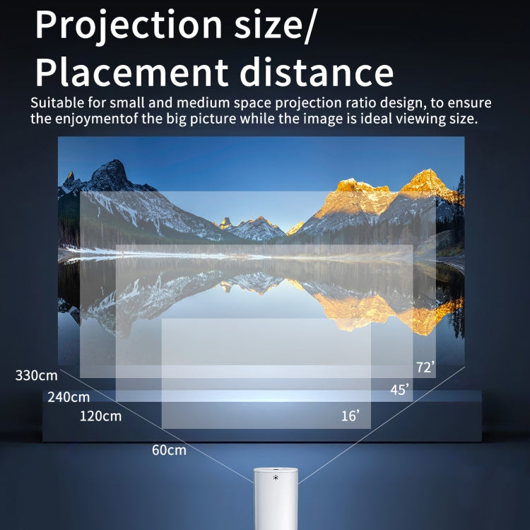 T1 480x360 800 Lumens Portable Mini LED Projector, Specification:US Plug(White) by buy2fix