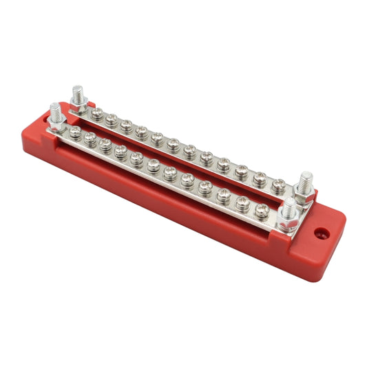 CP-3109-02 150A 12-48V RV Yacht Double-row 12-way Busbar(Red) by buy2fix
