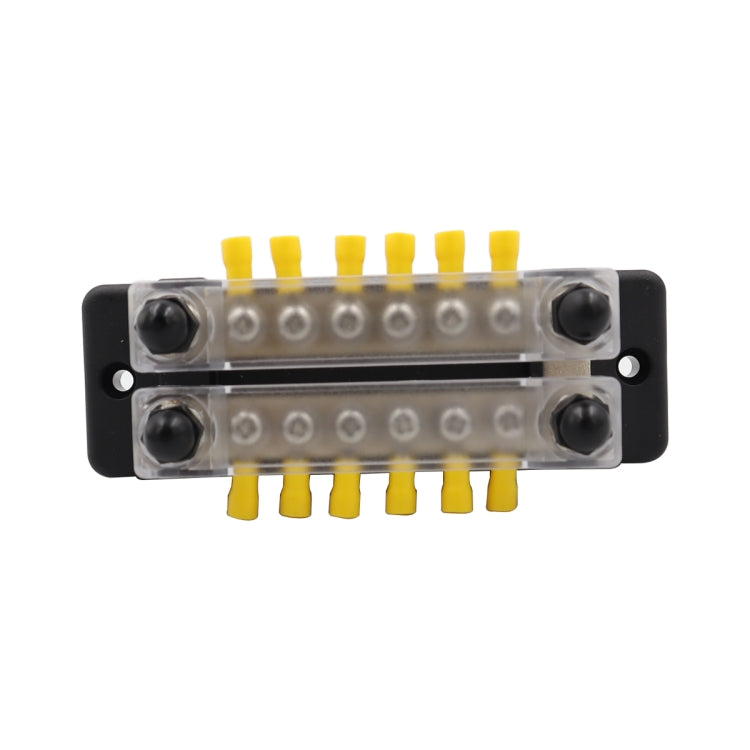 CP-3114 1 Pair 150A 12-48V RV Yacht Double-row 6-way Busbar with 32pcs Terminals - Booster Cable & Clip by buy2fix | Online Shopping UK | buy2fix