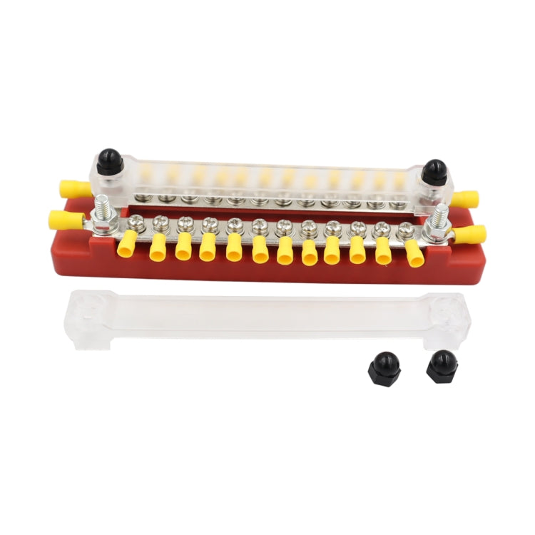 CP-3115 1 Pair 150A 12-48V RV Yacht Double-row 12-way Busbar with 56pcs Terminals - Booster Cable & Clip by buy2fix | Online Shopping UK | buy2fix
