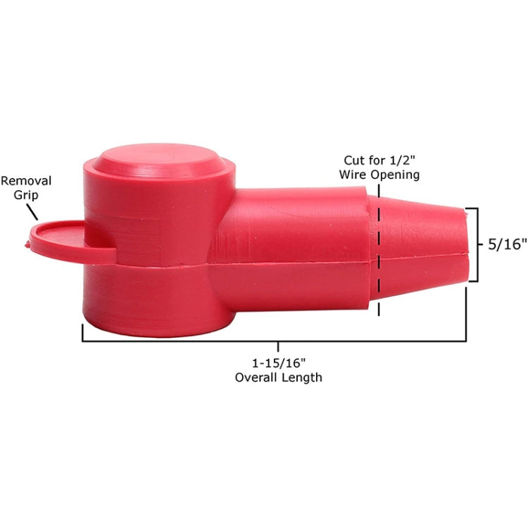 CP-0914 1 Pair Car Battery Pile Head PVC Protective Cover - Booster Cable & Clip by buy2fix | Online Shopping UK | buy2fix