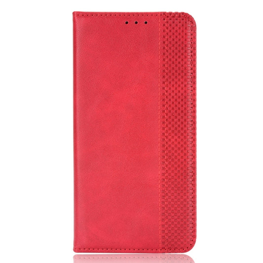 For OnePlus 11 5G Magnetic Buckle Retro Texture Leather Phone Case(Red) by buy2fix