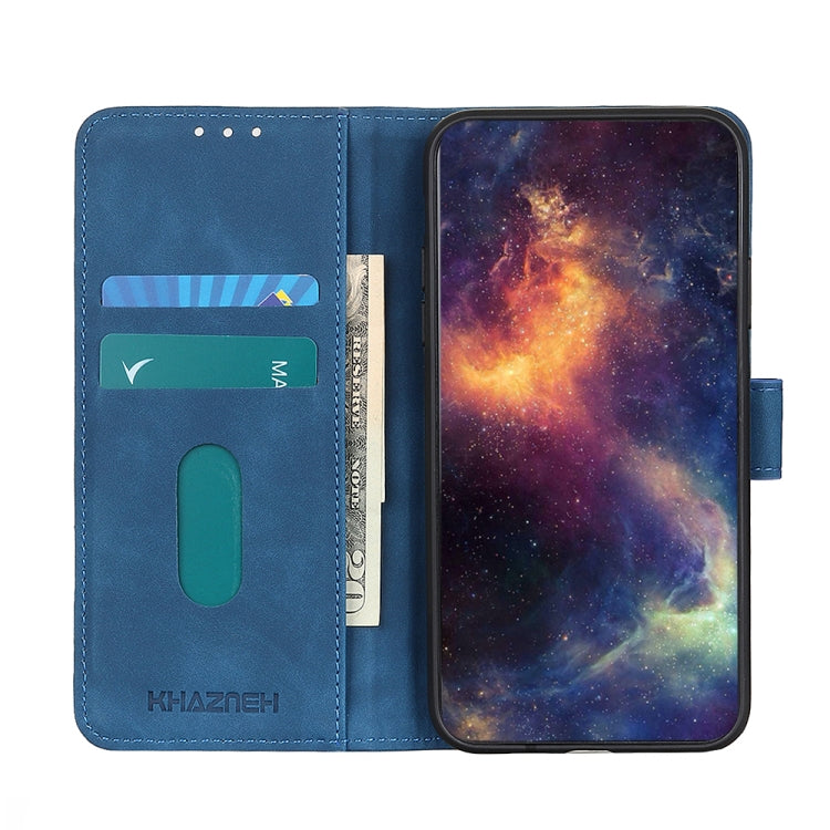 For Samsung Galaxy A24 4G KHAZNEH Retro Texture Flip Leather Phone Case(Blue) - Galaxy Phone Cases by buy2fix | Online Shopping UK | buy2fix