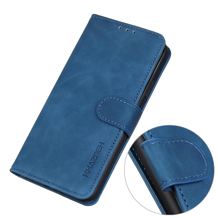 For Samsung Galaxy A24 4G KHAZNEH Retro Texture Flip Leather Phone Case(Blue) - Galaxy Phone Cases by buy2fix | Online Shopping UK | buy2fix