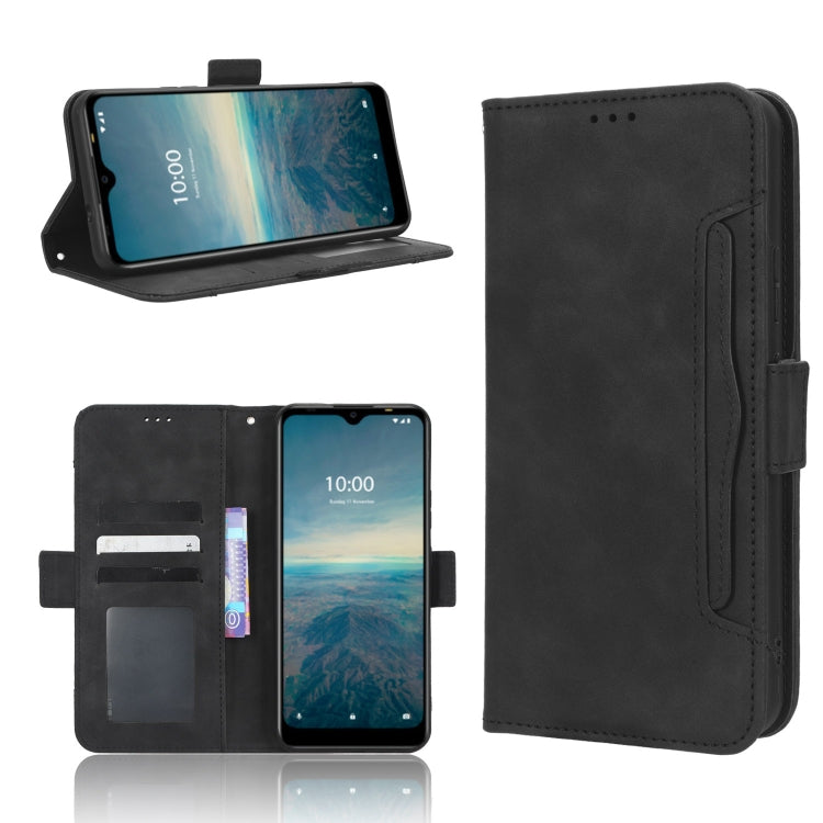 For Vodafone Smart V22 Skin Feel Calf Texture Card Slots Leather Phone Case(Black) - More Brand by buy2fix | Online Shopping UK | buy2fix