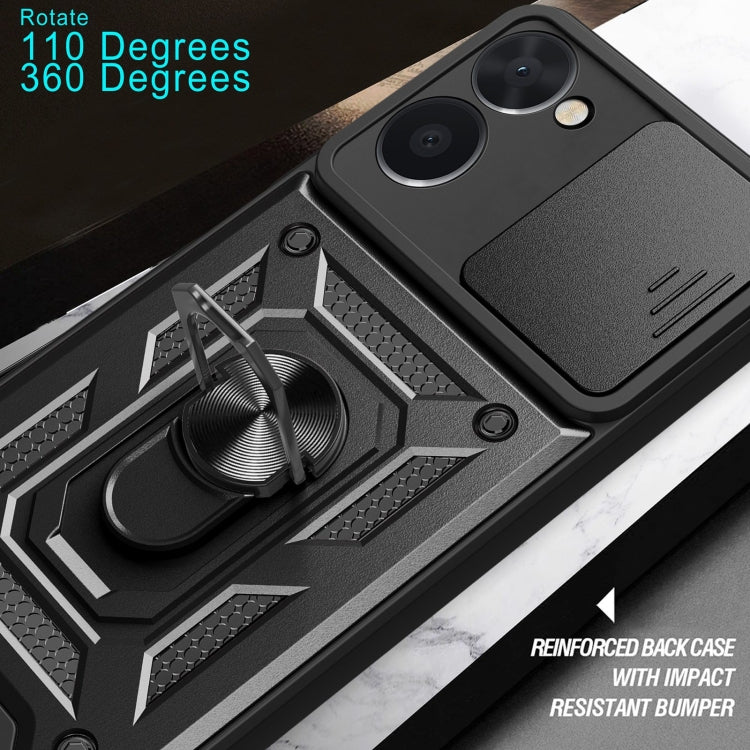 For Realme C33 4G Sliding Camera Cover Design Phone Case(Blue) - Realme Cases by buy2fix | Online Shopping UK | buy2fix