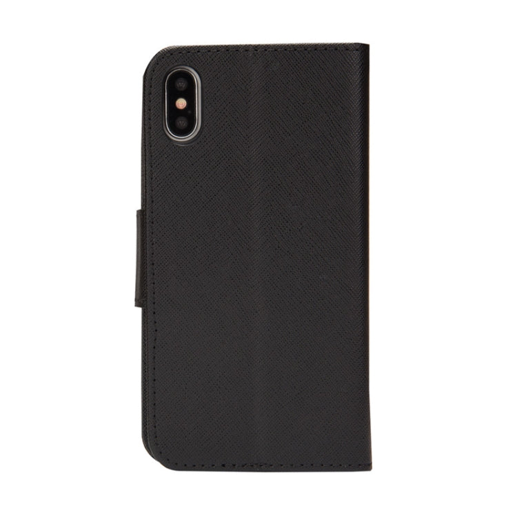 For Samsung Galaxy S21+ 5G Mercury Contrast Color Splicing Leather Phone Case(Black) - Galaxy S21+ 5G Cases by buy2fix | Online Shopping UK | buy2fix