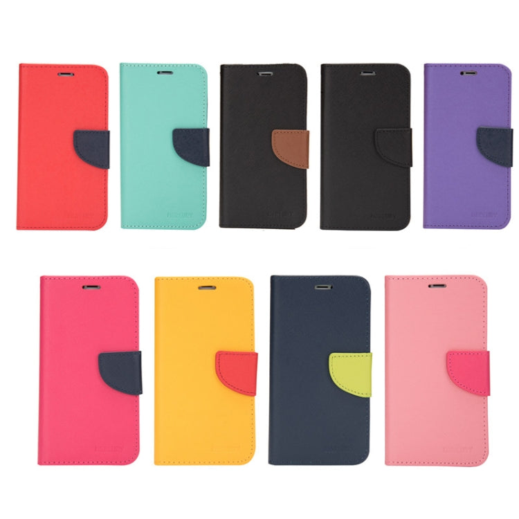 For Samsung Galaxy S21+ 5G Mercury Contrast Color Splicing Leather Phone Case(Black) - Galaxy S21+ 5G Cases by buy2fix | Online Shopping UK | buy2fix