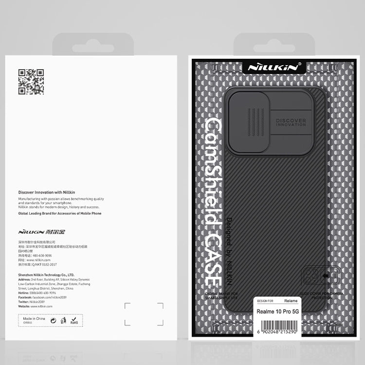 For Realme 10 Pro 5G NILLKIN Black Mirror Series Camshield PC Phone Case(Blue) by NILLKIN